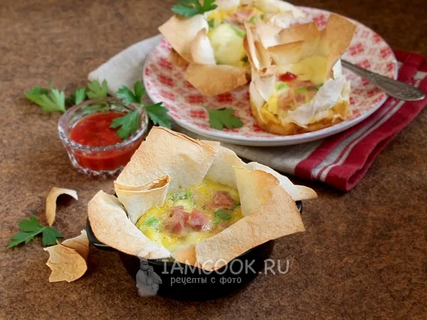 Фото блюда: Лаваш с ветчиной и яйцом