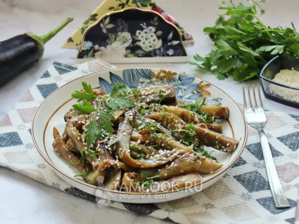 Фото блюда: Жареные баклажаны с кунжутом