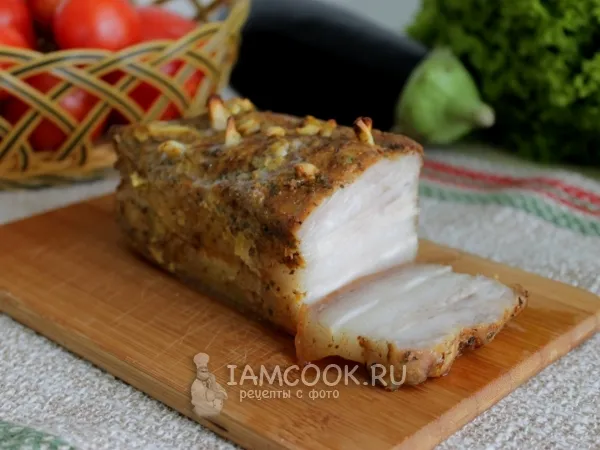 Фото блюда: Сало с горчицей