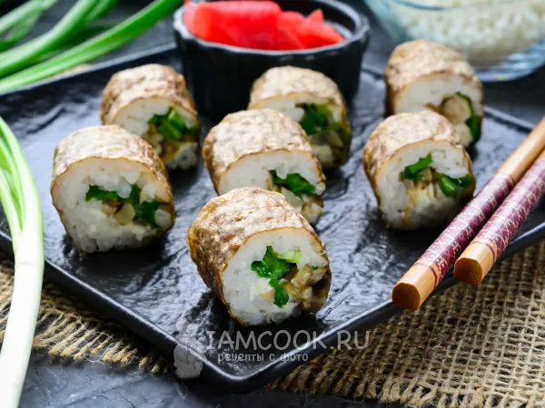 Фото блюда: Роллы с грибами