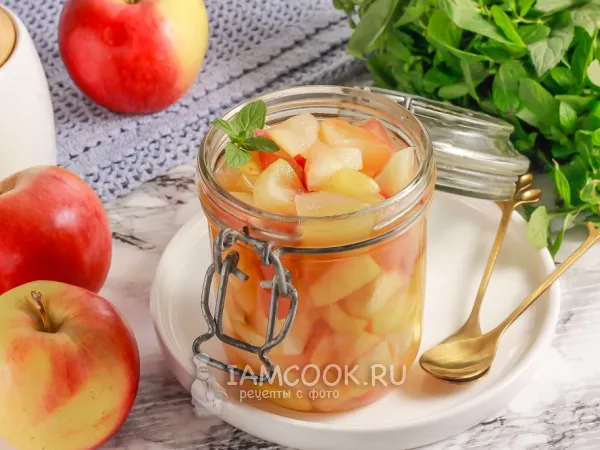 Фото блюда: «Жареное» варенье из яблок на зиму