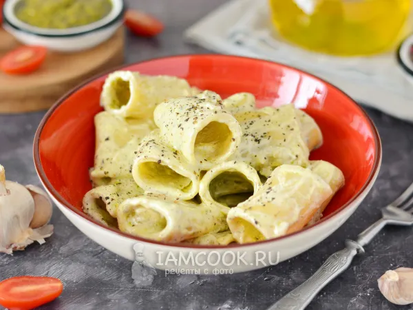 Фото блюда: Паста с рикоттой и песто