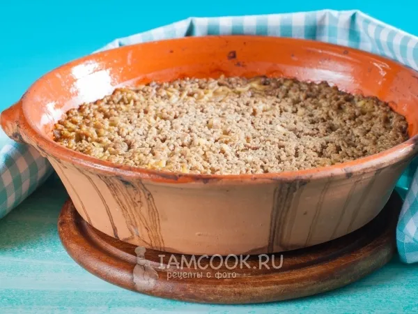 Фото блюда: Макароны с мясом в духовке