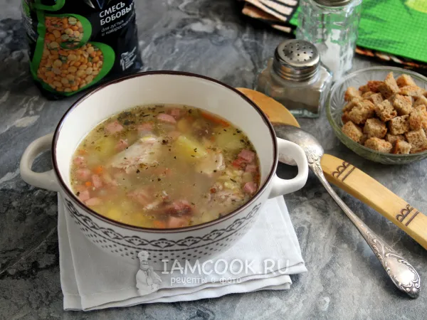 Фото готового блюда: Суп из смеси бобовых (с мясом)