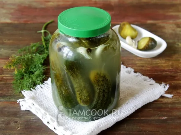 Фото блюда: Огурцы холодным способом на зиму