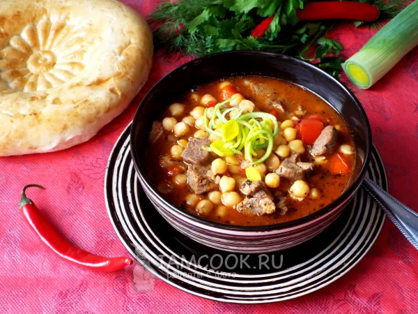 Фото блюда: Нут с мясом (бараниной)