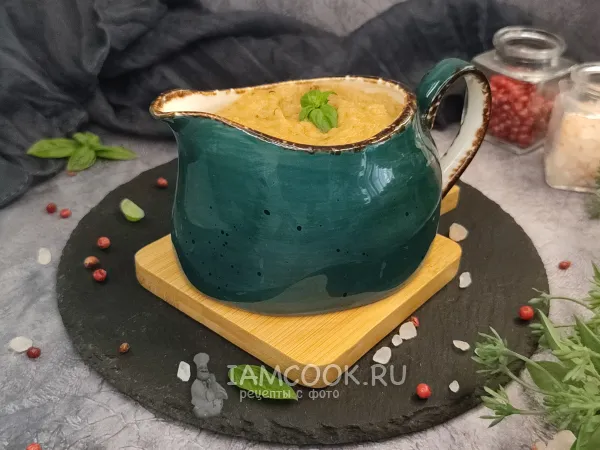 Фото блюда: Луковый соус с горчицей