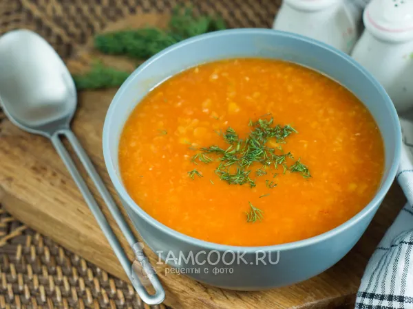 Фото готового блюда: Гороховый суп с томатным соком