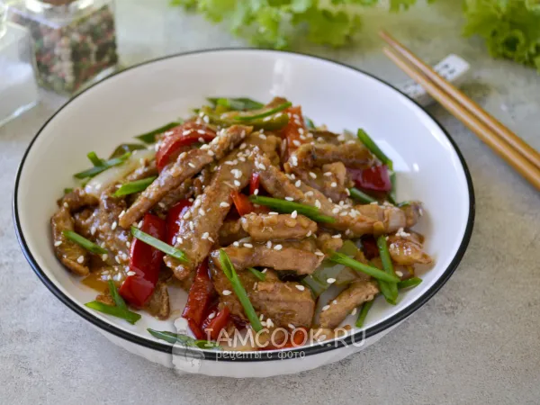Фото блюда: Мясо «веревочкой» по-китайски