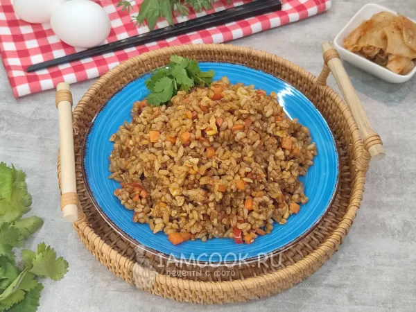 Фото блюда: Жареный рис с морковью