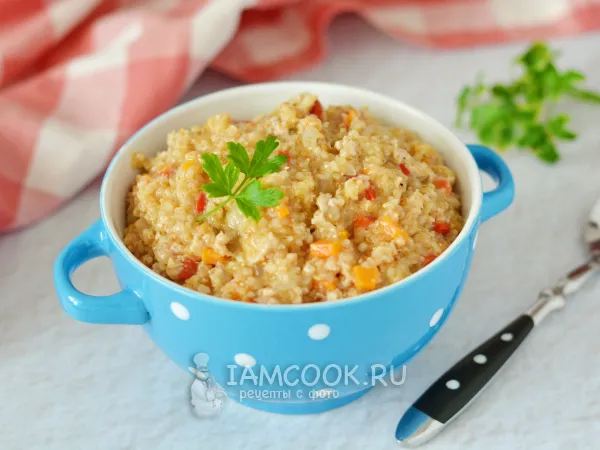 Фото блюда: Ячневая каша с фаршем