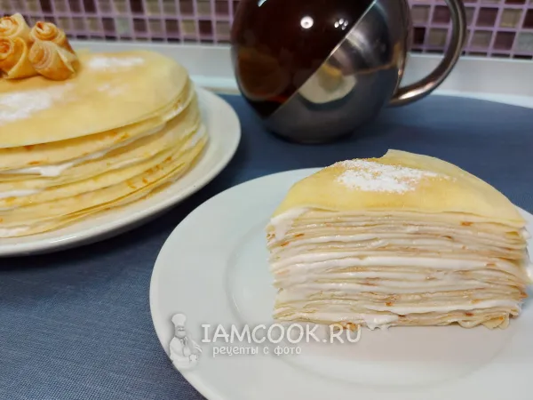 Фото блюда: Блинный торт с кремом чиз