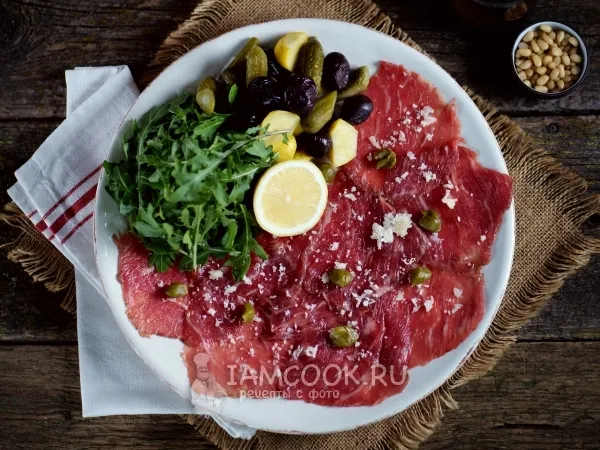 Фото блюда: Карпаччо из ростбифа