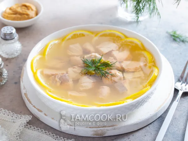 Фото блюда: Заливное из кеты (с желатином)