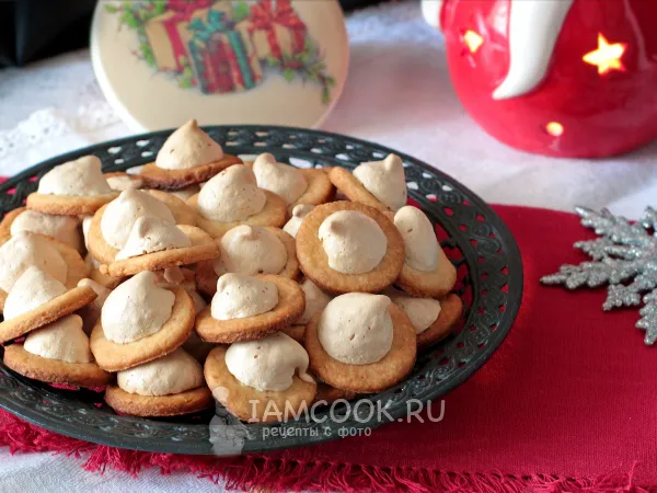Фото готового блюда: Песочное печенье с безе