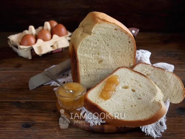 Фото блюда: Яичный хлеб в хлебопечке
