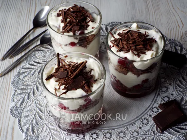 Фото блюда: Шоколадный трайфл с вишней
