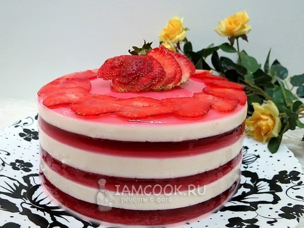 Фото блюда: Желейный торт без выпечки