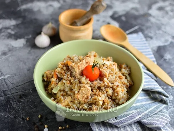 Фото блюда: Гречка с индейкой в мультиварке