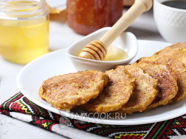 Фото блюда: Оладьи из тыквы с манкой