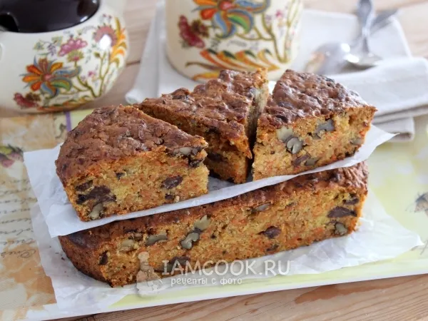 Фото готового блюда: Кекс морковный постный