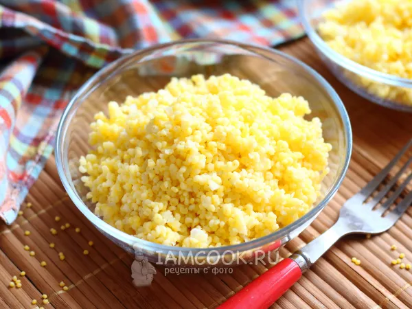 Фото готового блюда: Пшённая каша с луком