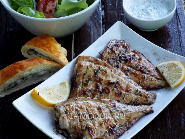 Фото блюда: Камбала на мангале на решетке