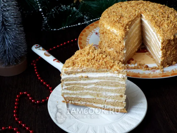 Фото блюда: Медовик со сметанно-сливочным кремом
