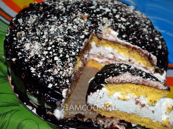 Фото блюда: Классический торт «Птичье молоко» без желатина