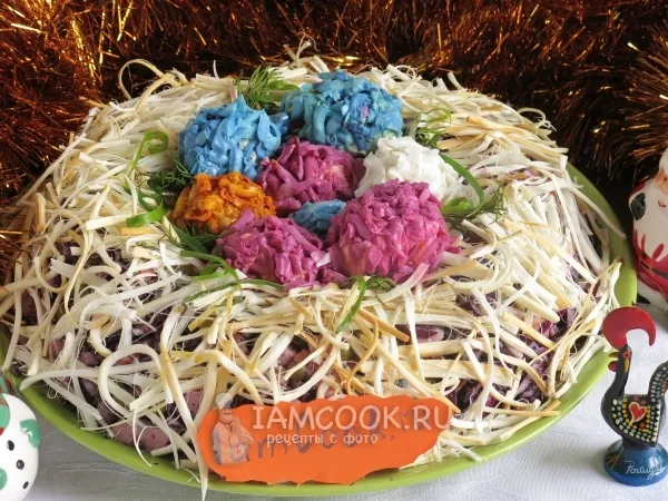 Фото блюда: Салат «Гнездо с яйцами»