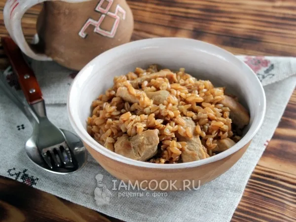 Фото готового блюда: Полба с мясом