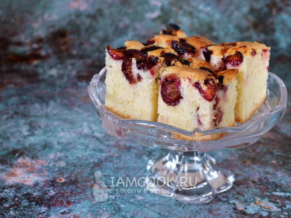 Фото блюда: Сливовый пирог на растительном масле