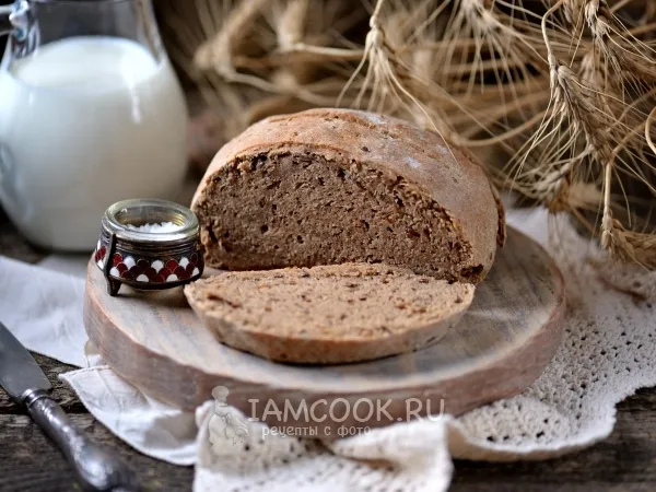 Фото готового блюда: Бездрожжевой хлеб из ржаной муки