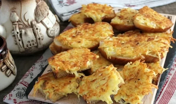 Фото блюда: Горячие бутерброды с картошкой