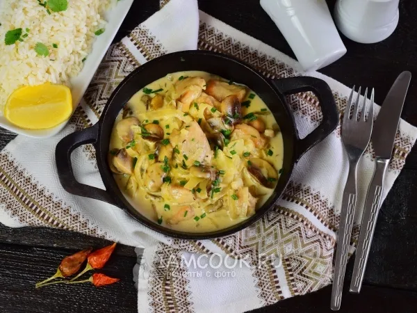 Фото готового блюда: Фрикасе из индейки