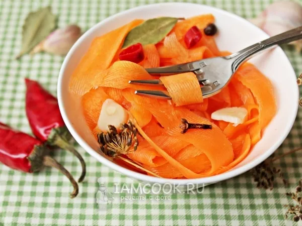 Фото блюда: Морковь, маринованная на зиму без стерилизации