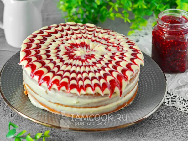 Фото блюда: Торт с малиновым вареньем