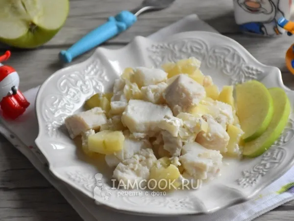 Фото блюда: Рыба в яблочном соусе