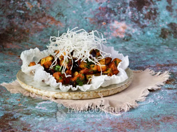 Фото блюда: Хрустящие баклажаны в кисло-сладком соусе