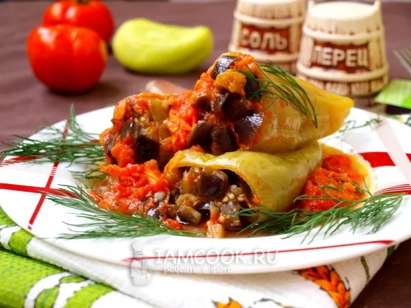 Фото блюда: Перец, фаршированный баклажанами