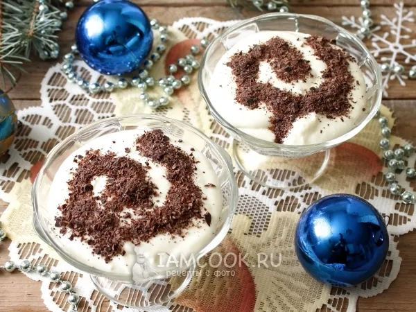 Фото готового блюда: Творожный десерт «Зимняя сказка»