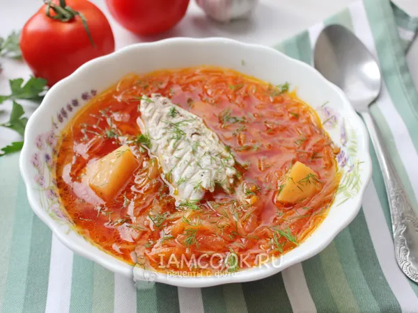 Фото блюда: Борщ с рыбой (скумбрией)