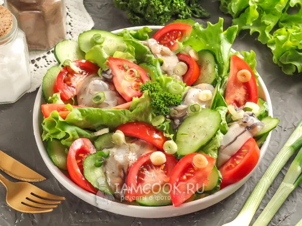 Фото блюда: Салат с устрицами