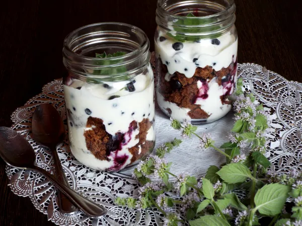 Фото блюда: Трайфл с черникой