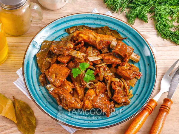 Фото готового блюда: Бараньи ребрышки в казане