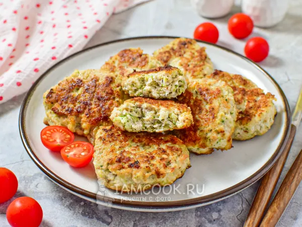 Фото блюда: Куриные котлеты с брокколи и сыром