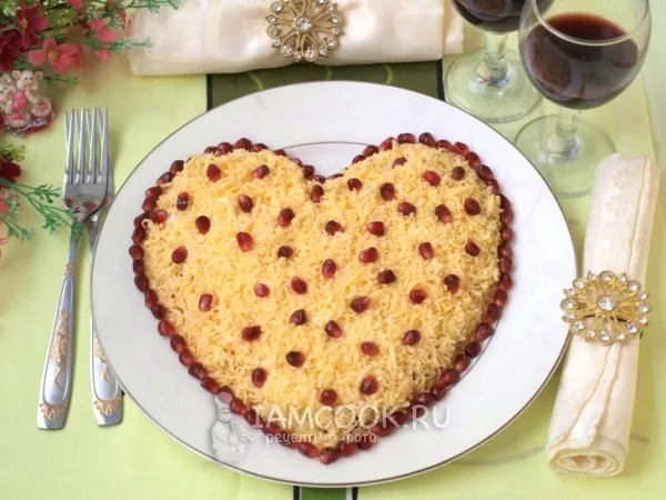 Фото готового блюда: Салат «Сердце для двоих»