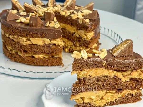 Фото блюда: Торт Сникерс с крекером