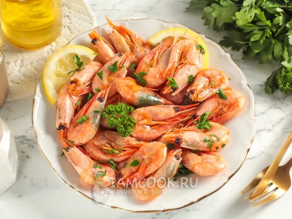 Фото блюда: Жареные креветки с медом
