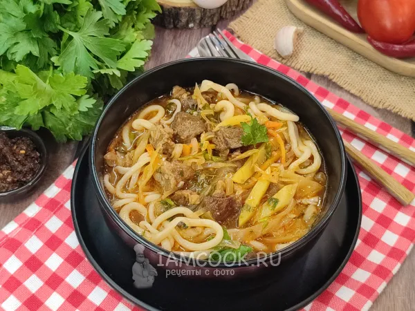 Фото блюда: Лагман с капустой и картошкой